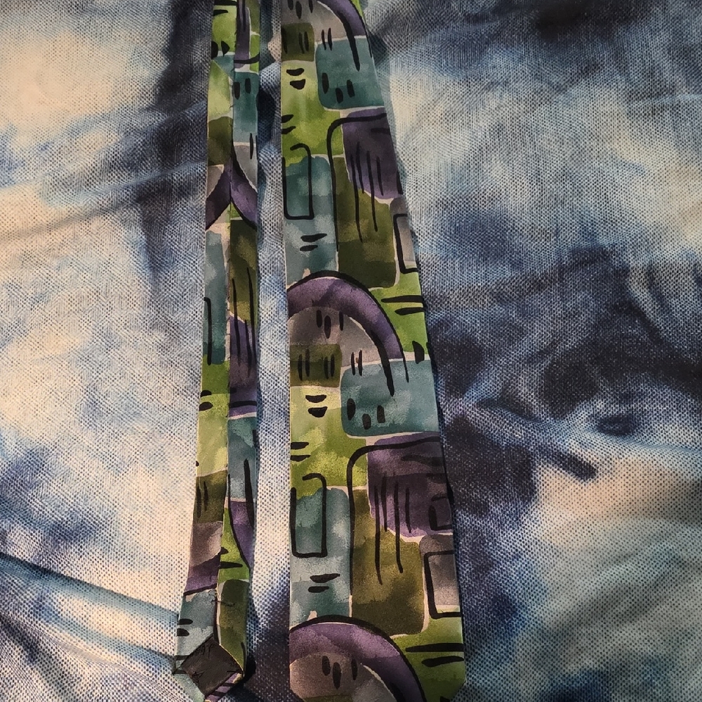 Jerry Garcia Abstract Patterned Tie